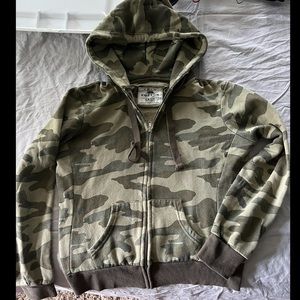 Camo Zip Up Hoodie